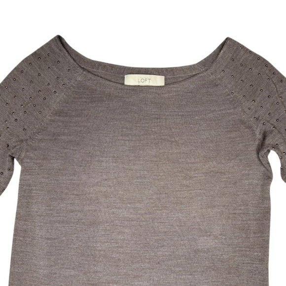 LOFT Embellished Sleeve Sweater Size Small - Picture 3 of 7
